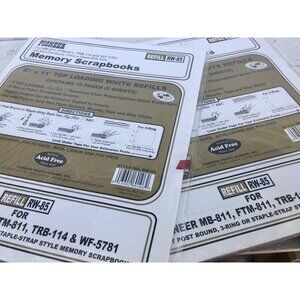 2 Pk Pioneer Memory Scrapbook Refills 8.5 X 11 RW-85 10 pages 5 Sheets